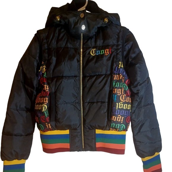 COOGI Jackets & Blazers - Coogi Puffer Rainbow Jacket Size Medium Great Condition gold accents